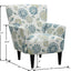 Floral Accent Chair - Blue - Wood