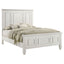Copper - Queen Panel Bed With Structured Headboard And Slatted Design - White