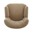 Armchair With Round Arm - Brown