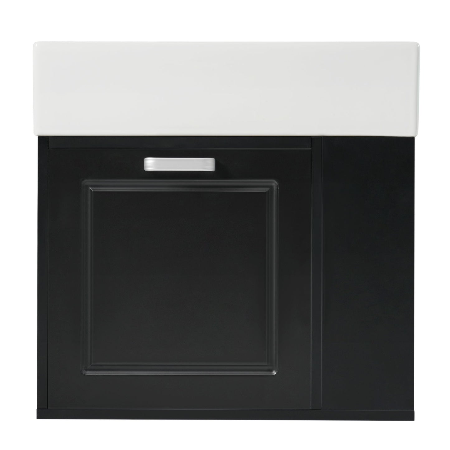 Modern Wall Mounted Bathroom Vanity With Sink, Soft Close Drawer, Adjustable Shelf, Toilet Paper Holder