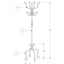 Coat Rack, Hall Tree, Free Standing, 8 Hooks, Entryway, Transitional - Black