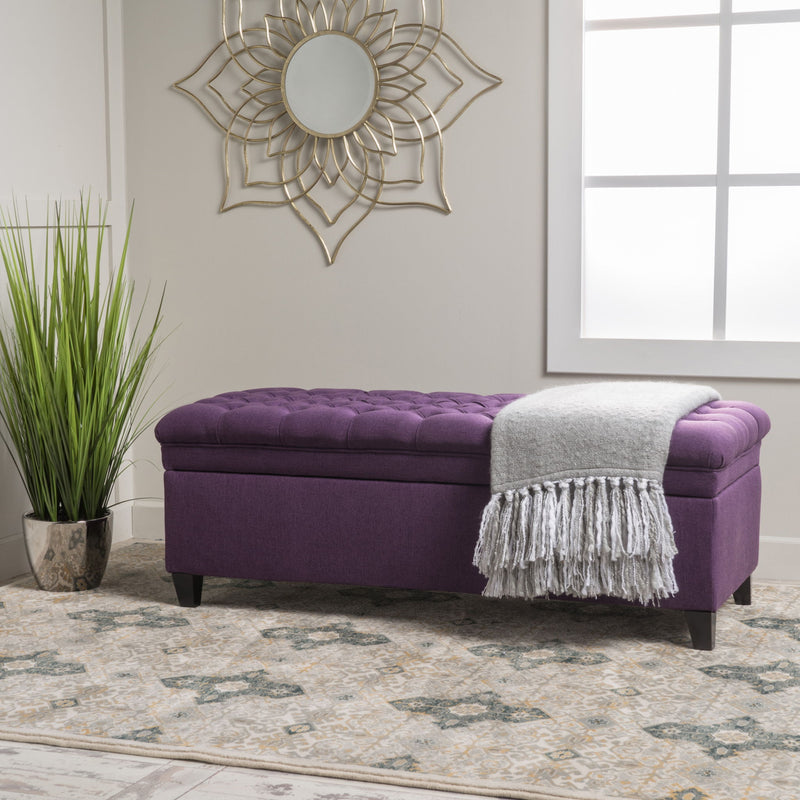 Juliana - Storage Ottoman With Birch Legs