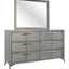 6 Drawer Dresser Book Matched Veneers - Gray