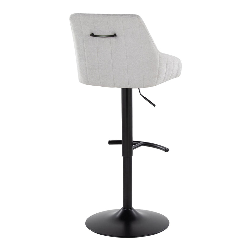 Hannah - Transitional Adjustable Barstool With Swivel With Rounded T Footrest (Set of 2)