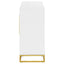 Synchrony - 2 Door Accent Cabinet With Art Deco Trim - White