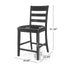 Farmhouse Upholstered Wood Counter Stools