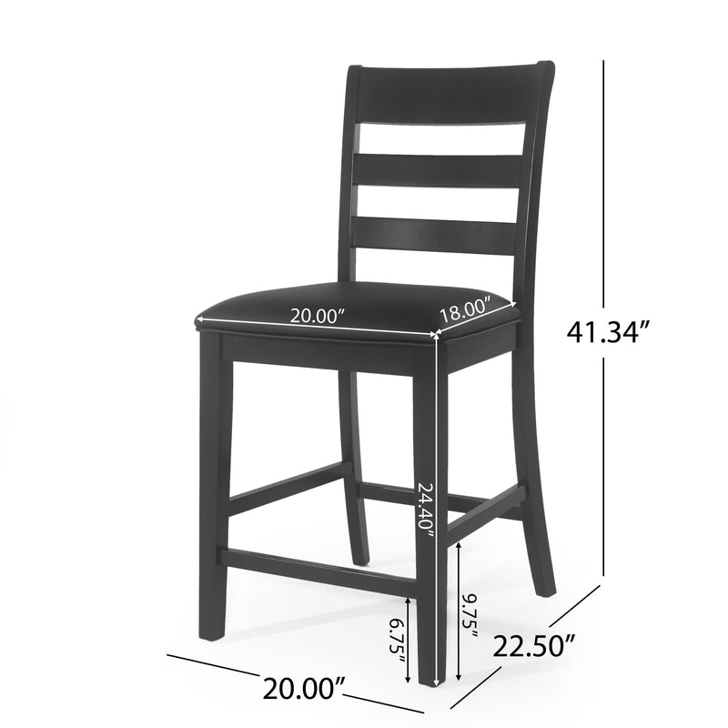 Taburetes de madera tapizados para barra de estilo rústico