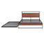 Platform Bed Frame With Trundle, USB Ports And Slat Support, No Box Spring Needed
