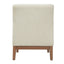 Upholstered Accent Chair - Beige / Walnut