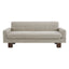 Modern Loveseat Sofa, 2 Seater With Square Arms For Living Room