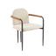 Modern Dining Chair Set With Durable Iron Frame And Comfortable Fabric Upholstery