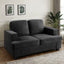 Modern Loveseat, Comfortable 2 Seater Couch With Deep Seating, Loose Back Cushions, Wide Arms