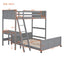 Full Over Full Bunk Bed With Desk