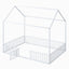 Metal House Bed With Fence And Door