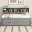 Daybed With 2 Bedside Cabinets, Upper Shelves And 4 Drawers