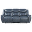 Stanwicke - 2 Piece Motion Reclining Sofa Set With Contrast Stitching - Blue