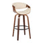 Symphony - Mid Century Modern Fixed Height Barstool With Swivel And Round Footrest (Set of 2)