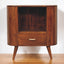 Cortez - T Bar Open Slot Cabinet - Dark Brown