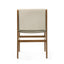 Contemporary Dining Chair Set Upholstered Fabric With Rubberwood Frame