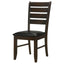 Padded Seat Side Chairs With Tapered Slats (Set of 2)