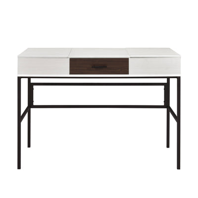 Verster - Writing Desk With USB - Black / Natural