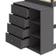 Gaston - Bunk Bed Twin Over Twin With 4 Drawers & 3 Compartments - Gray