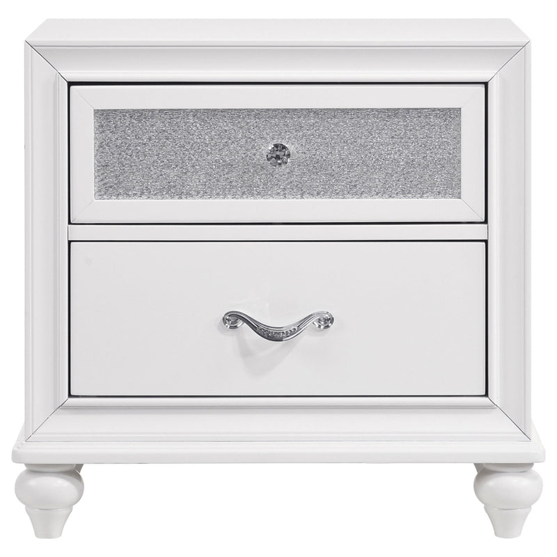 Barzini - 2 Drawer Nightstand Storage - White