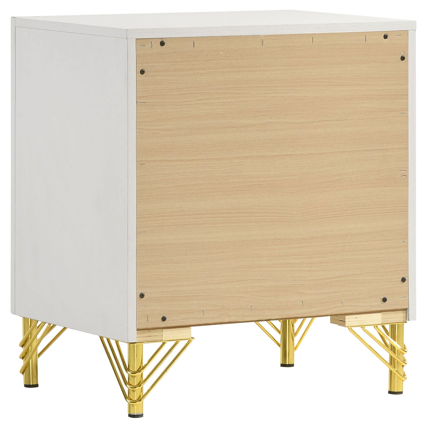 Chesney - 2 Drawer Nightstand With Trim, Bedroom Side Table - White