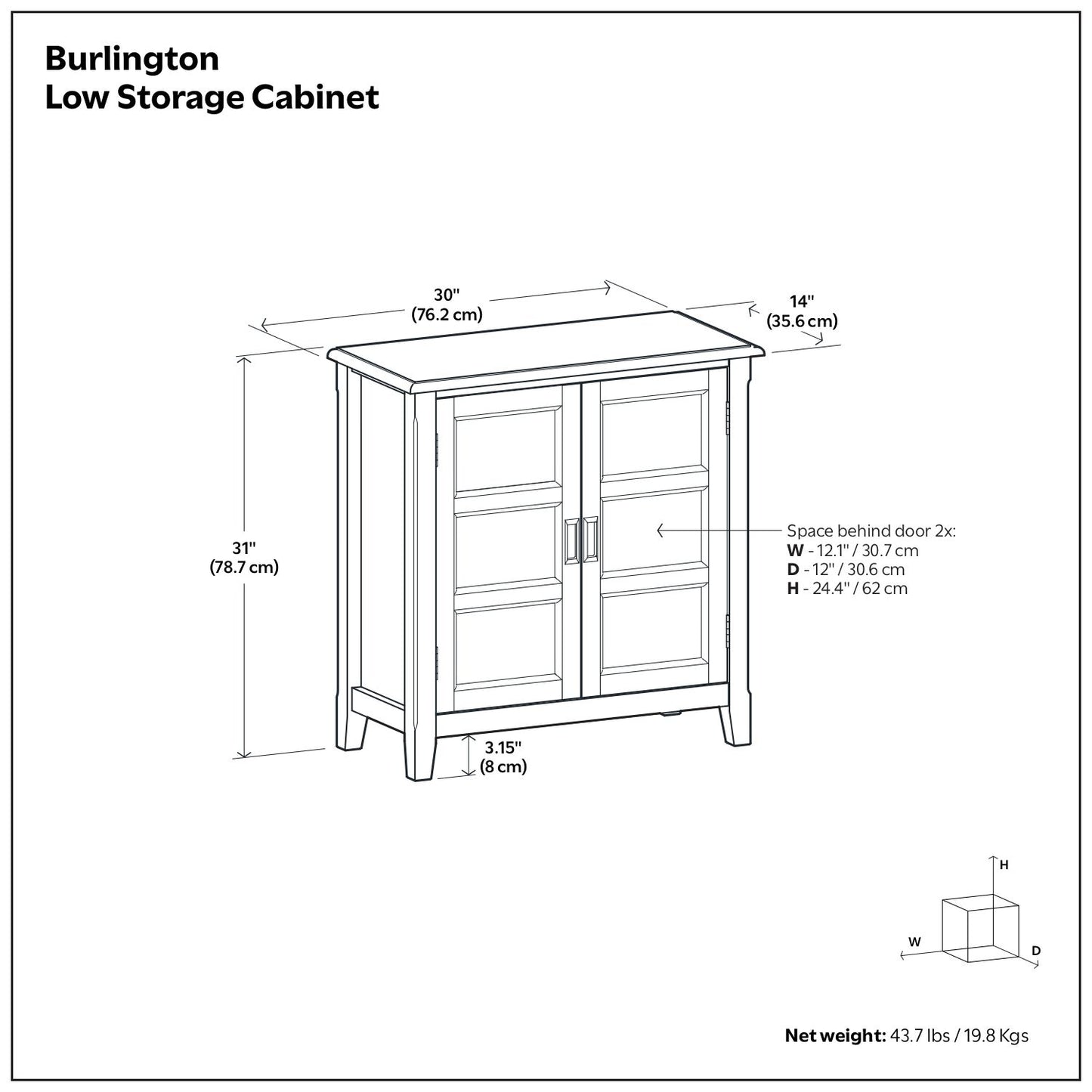 Burlington - Handcrafted Low Storage Cabinet