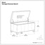 Dover - Storage Ottoman Bench - Distressed Brown