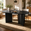 Dining Table With Curved Legs - Black