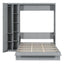 Murphy Wall Bed With Shelves, Wardrobe And LED Lights