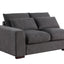 Tatman - Linen Blend Sectional With 2 Ottomans - Dark Gray