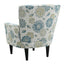 Floral Accent Chair - Blue - Wood