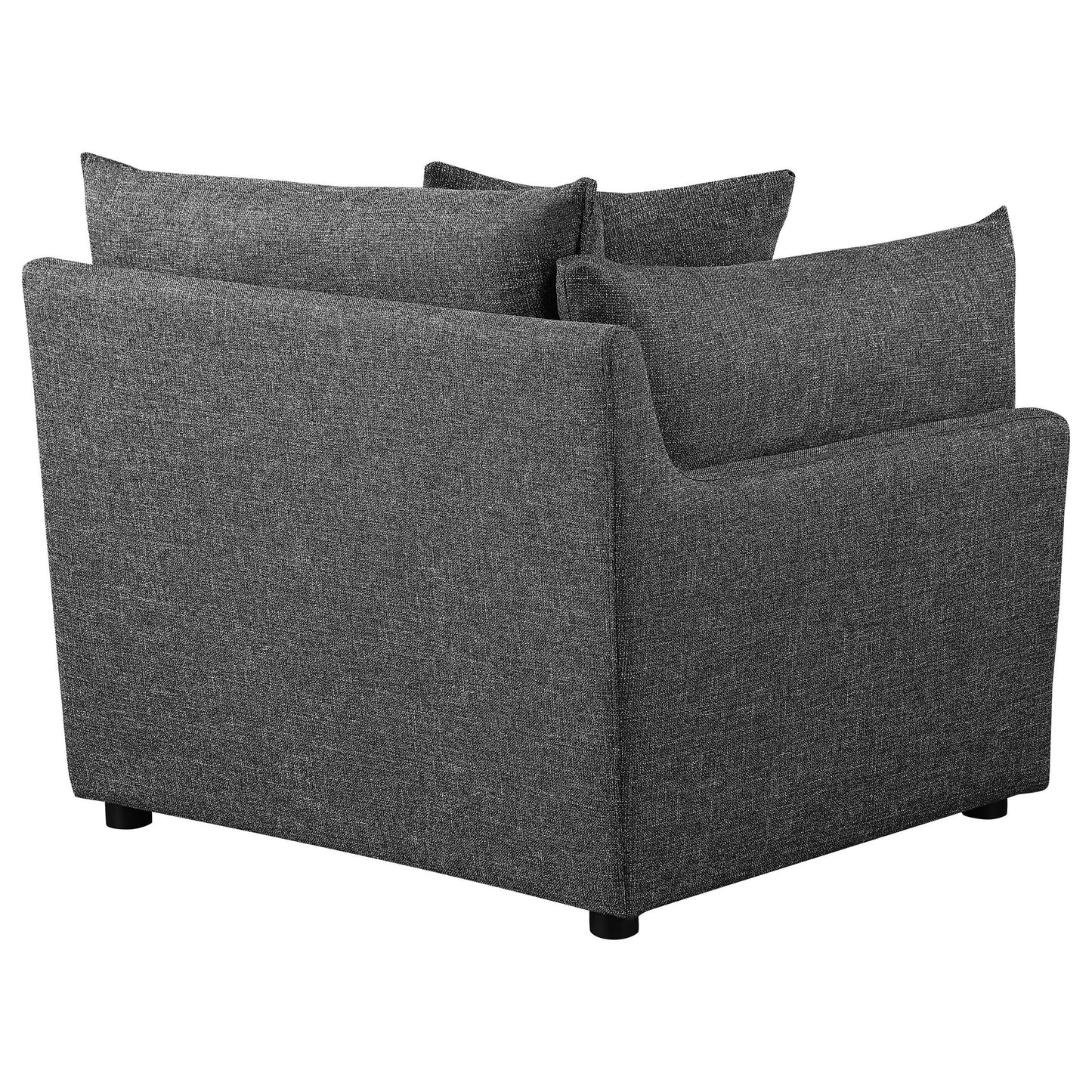 Tomasina - Modular Sofa With Cushions And Padded Arms - Black