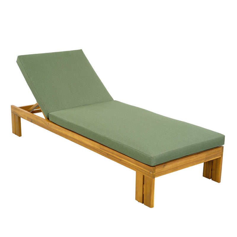 Outdoor Chaise Lounge Set & Side Table, 5 Position Adjustable Patio Recliner