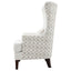 Lindstrom - Wingback Accent With Contoured Back - Ivory White