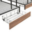 Full Over Twin-Twin Triple Bunk Bed With Drawers And Staircase - Black