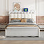 Storage Platform Bed, With 2 Big Drawers, Trundle, One Set Of Sockets & USB Ports