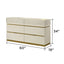 Stanley - 6 Drawer Dresser With Crocodile Texture (Mirror Not Included) - Gray