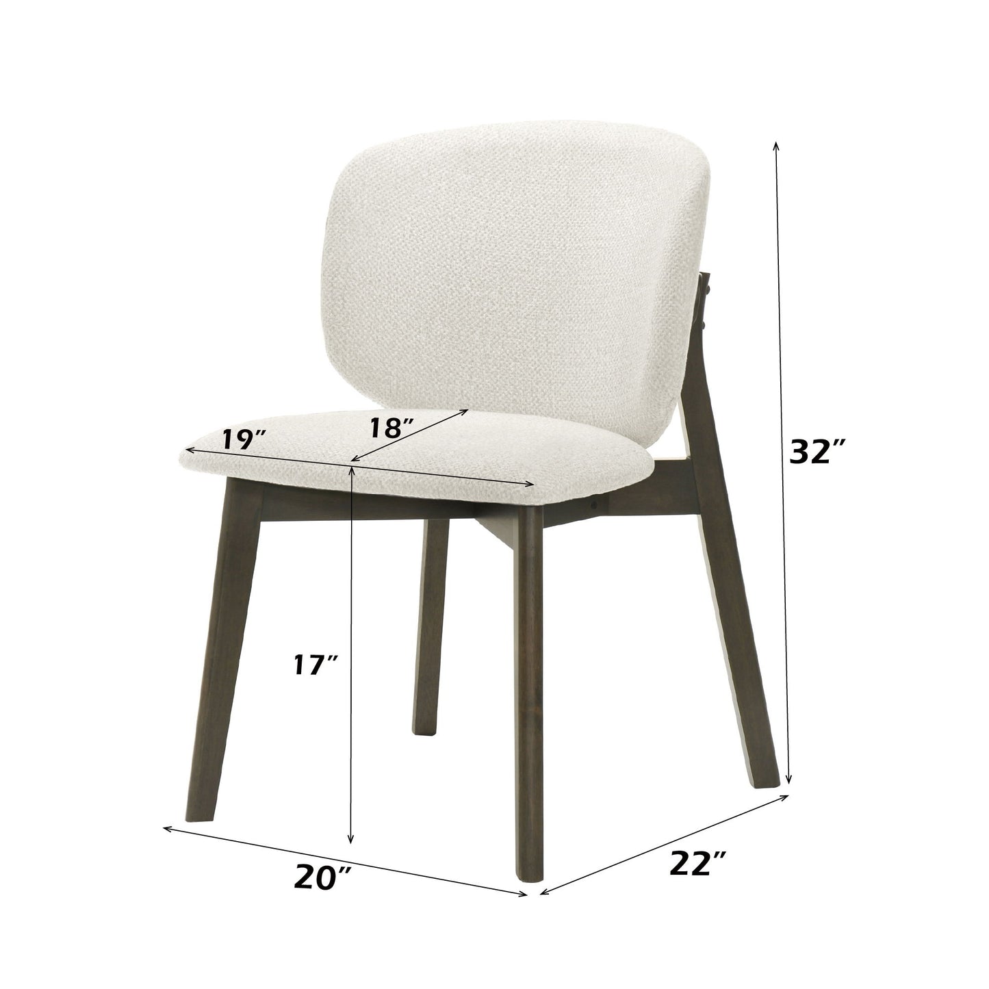 Mallin - Side Chair (Set of 2) - Gray / Walnut