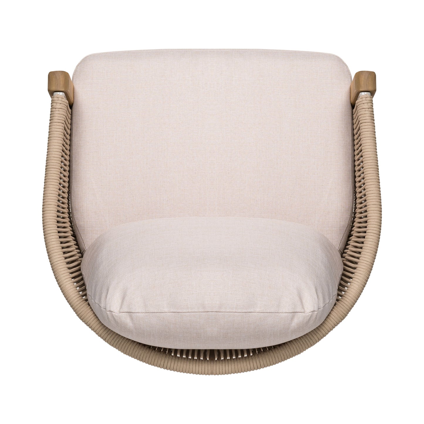 Grotta - Outdoor Dining Arm Chair (Set of 2) - Teak / Beige