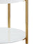 Daveigh - High Gloss End Table - Gold / White