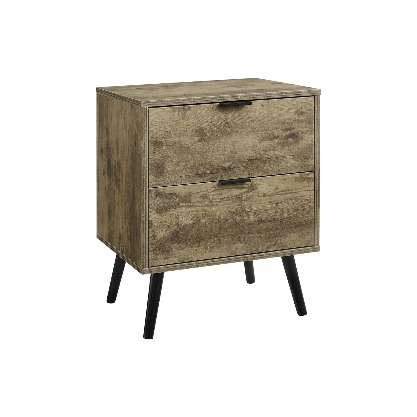 Accent Table With Storage Drawers - Brown