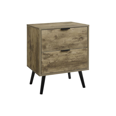 Accent Table With Storage Drawers - Brown