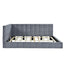 Full Size Upholstered Classic Daybed / Sofa Bed Frame, Elegant Design - Gray