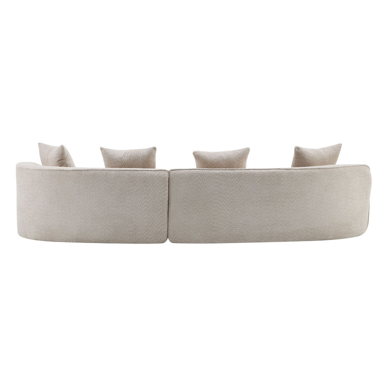 Elegant Curved Sectional Sofa With Full Foam Comfort