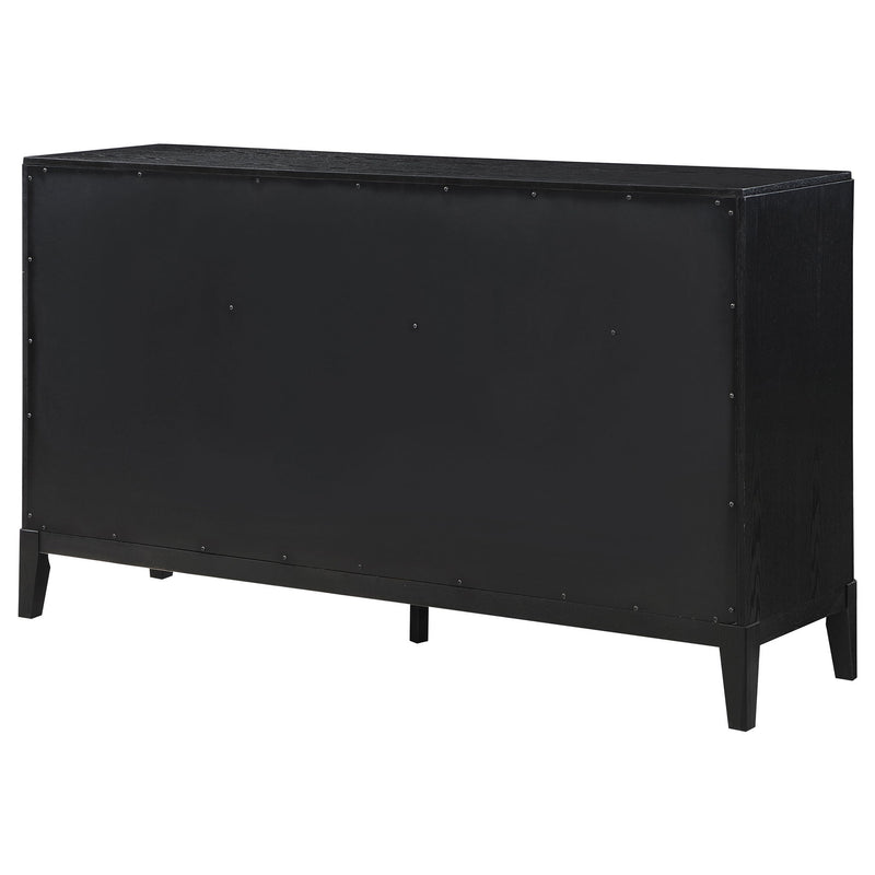 Mason - 8 Drawer Dresser With Fluted Design - Black
