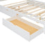 Storage Platform Bed, With 2 Big Drawers, Trundle, One Set Of Sockets & USB Ports