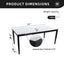 Outdoor Modern Patio Dining Table, Post Tapered Legs, Weatherproof & Rust Free